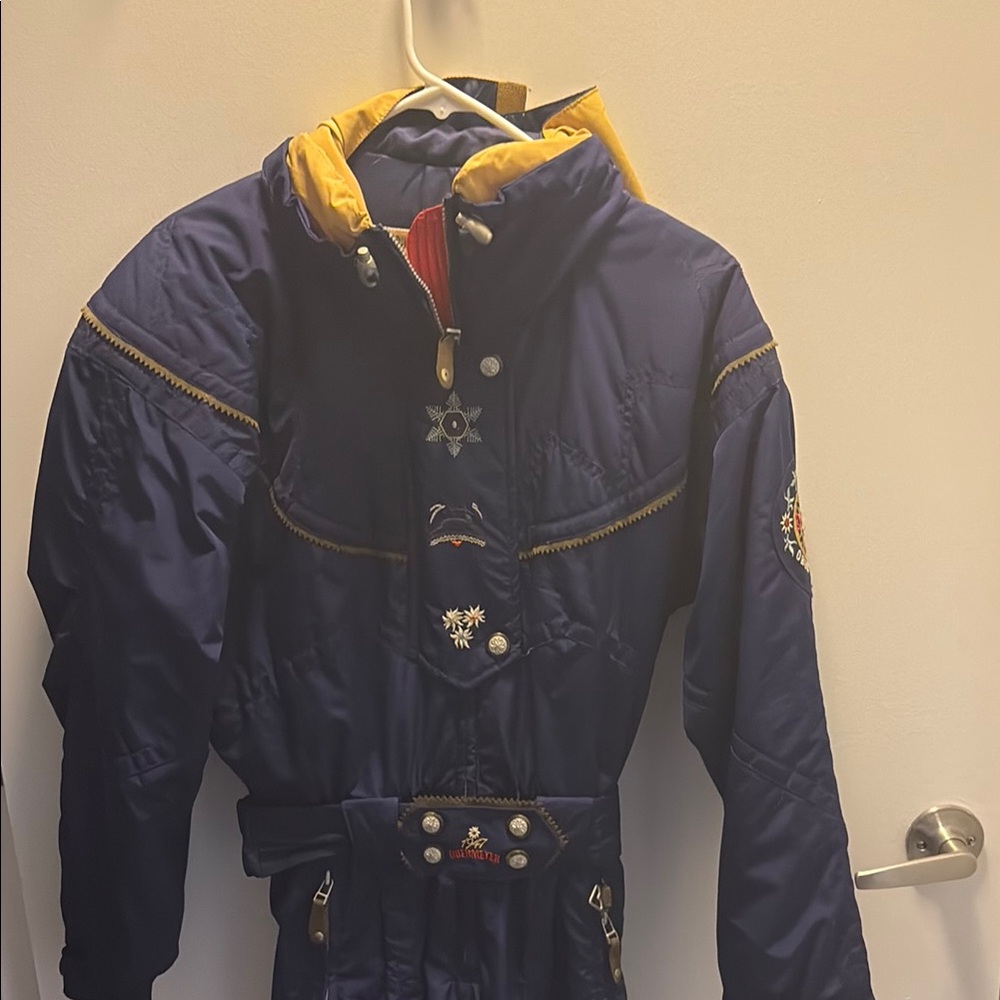 Obermeyer Blue and Yellow Ski Jacket
